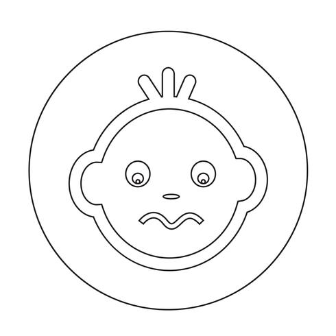 Baby Gesichtssymbol vektor