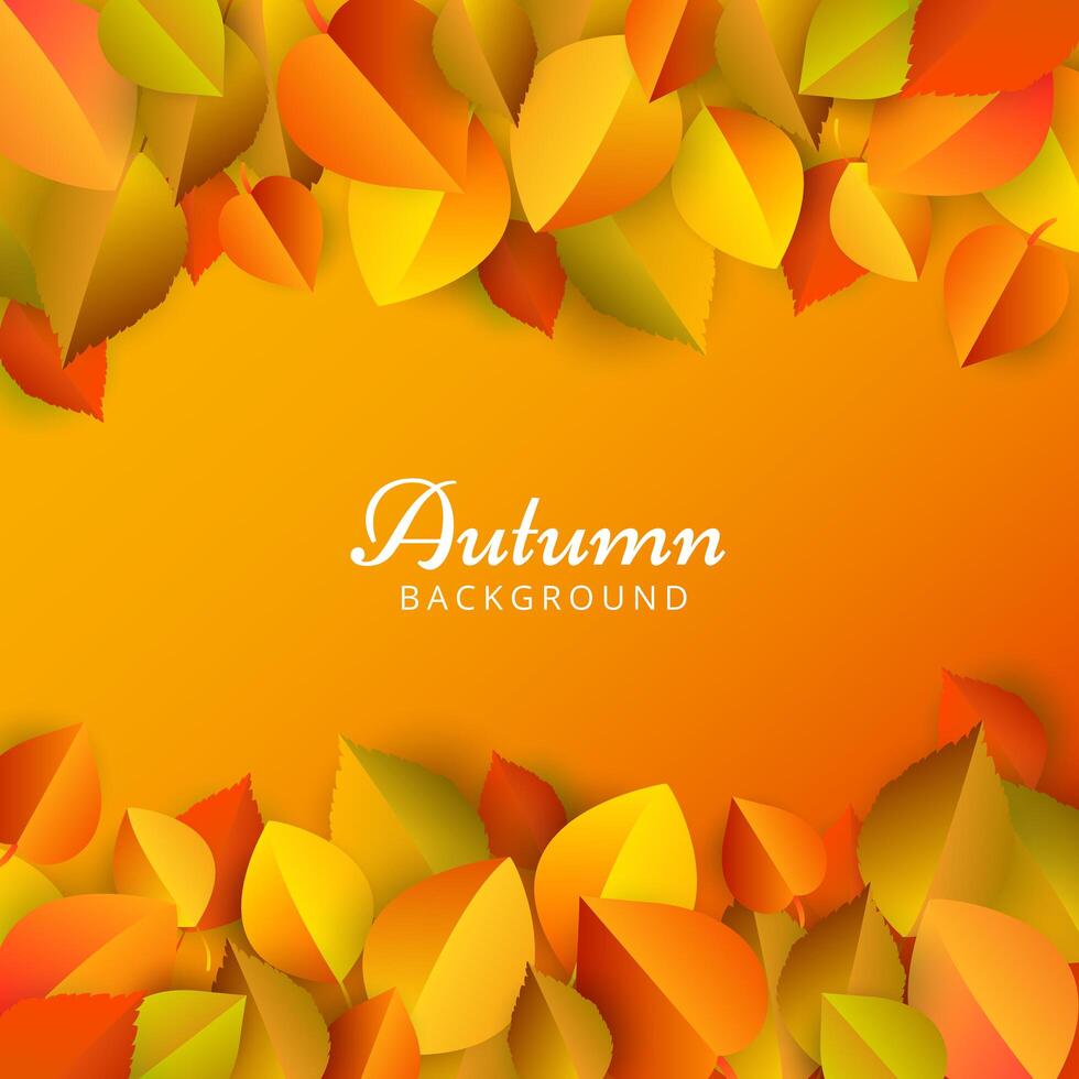 Herbst Hintergrund mit Blättern vektor
