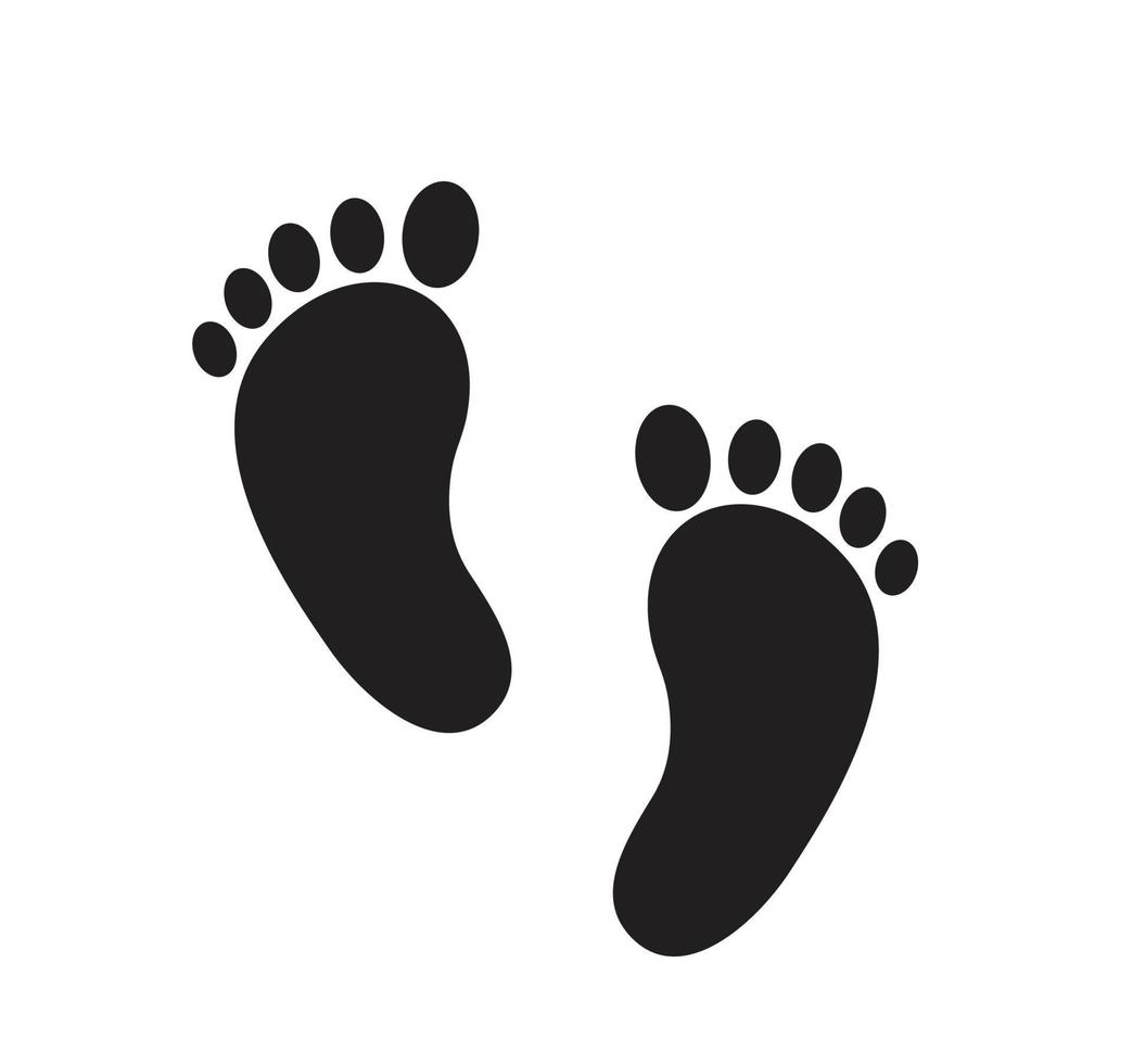 Fußabdruck-Fuß-Symbol-Vektor-Illustration vektor