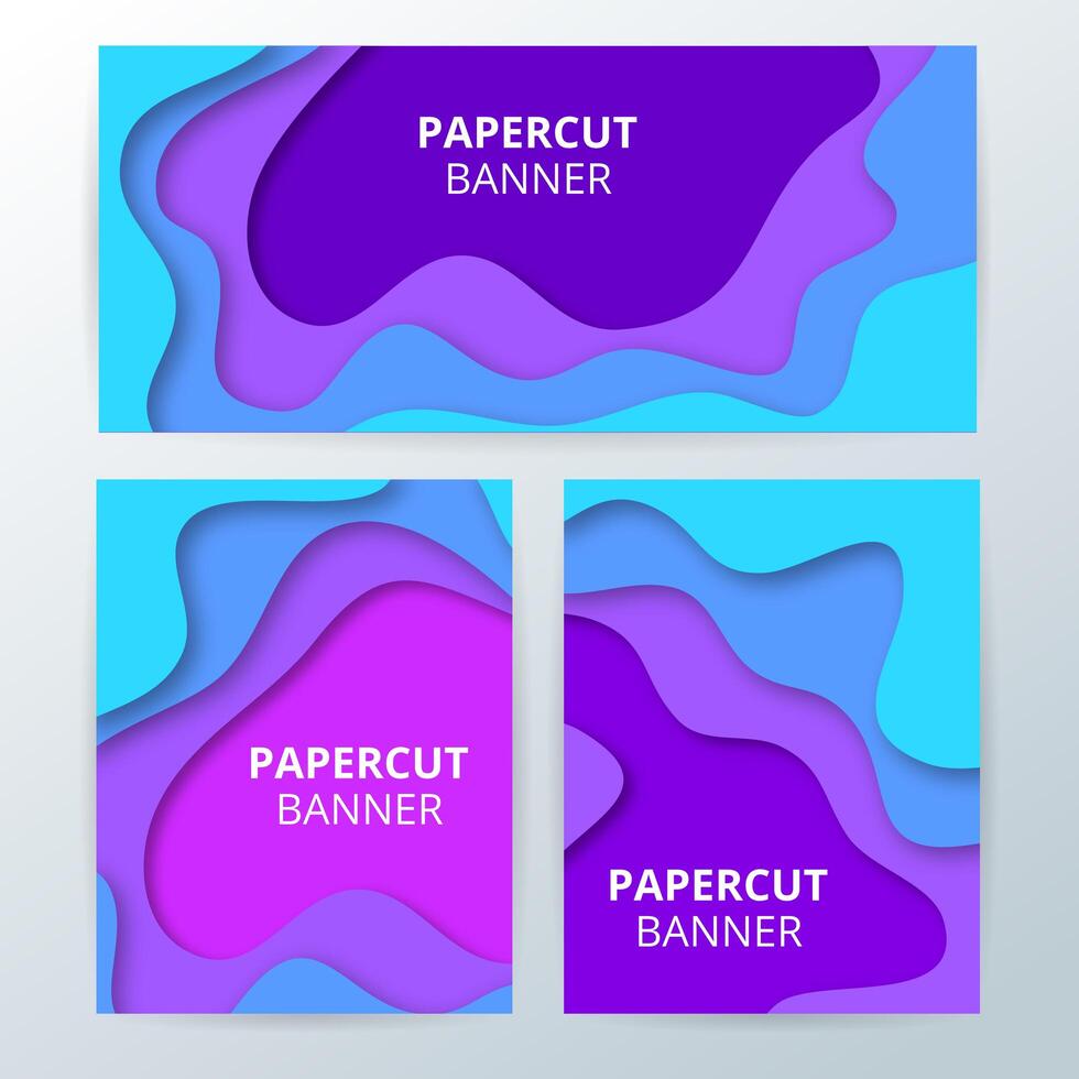 Färgglada pappersklippta banderoller vektor
