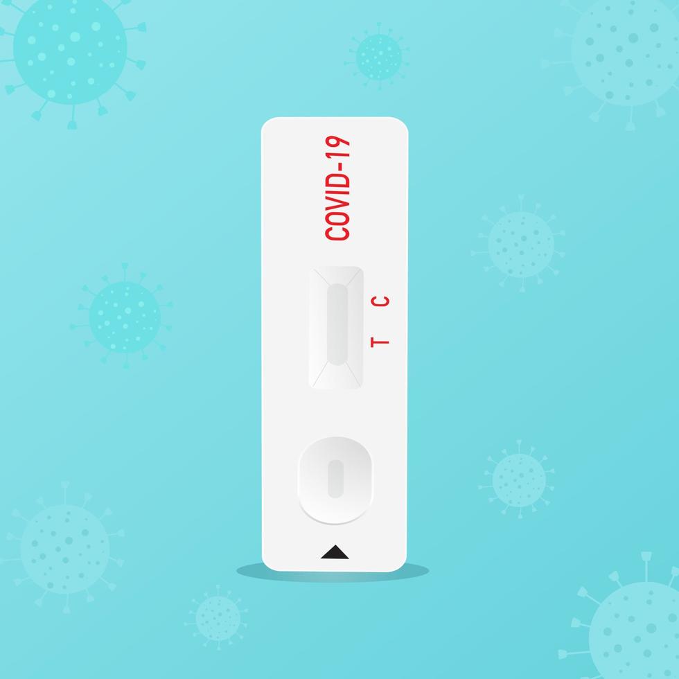 illustration antigen test kit vektor