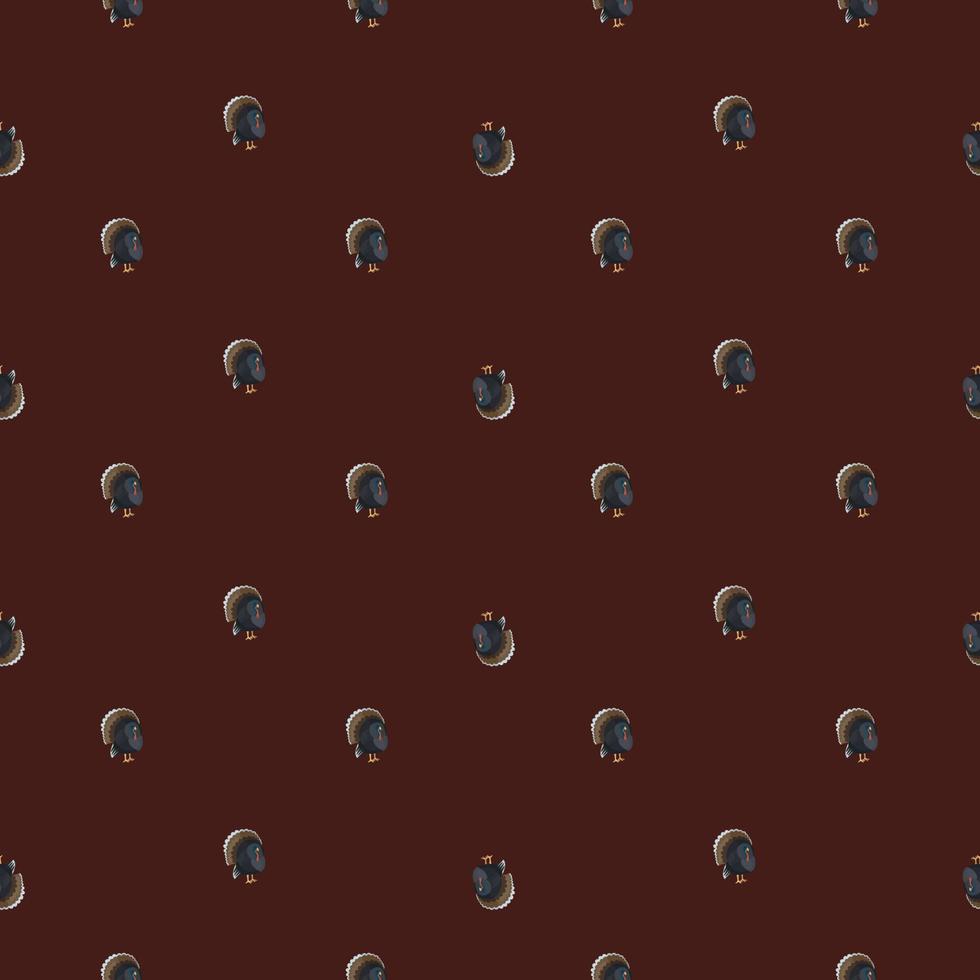 sömlösa mönster kalkon brun bakgrund. textur av bondfågel för alla ändamål. vektor