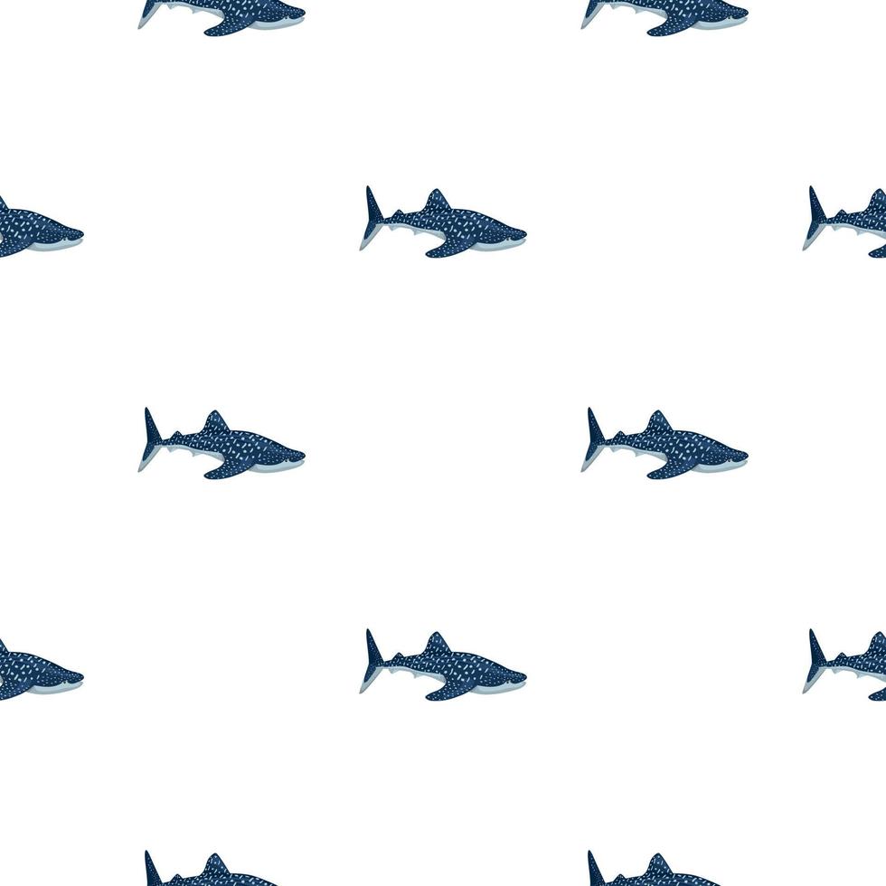 Walhai Musterdesign im skandinavischen Stil. Meerestiere Hintergrund. vektorillustration für kinder lustiges textil. vektor