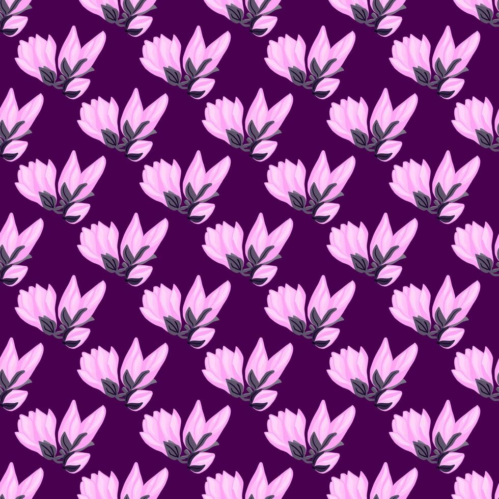 magnolia seamless mönster. romantisk blomma bakgrund. vektor