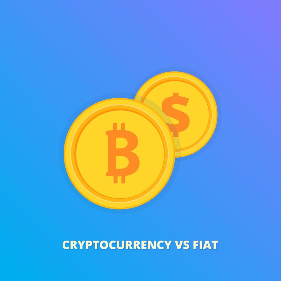 Vektor illustration av utbyte bitcoin till USD ikon, Bitcoin tecken ikon för internet pengar. Crypto valutasymbol och mynt bild utbyte USD