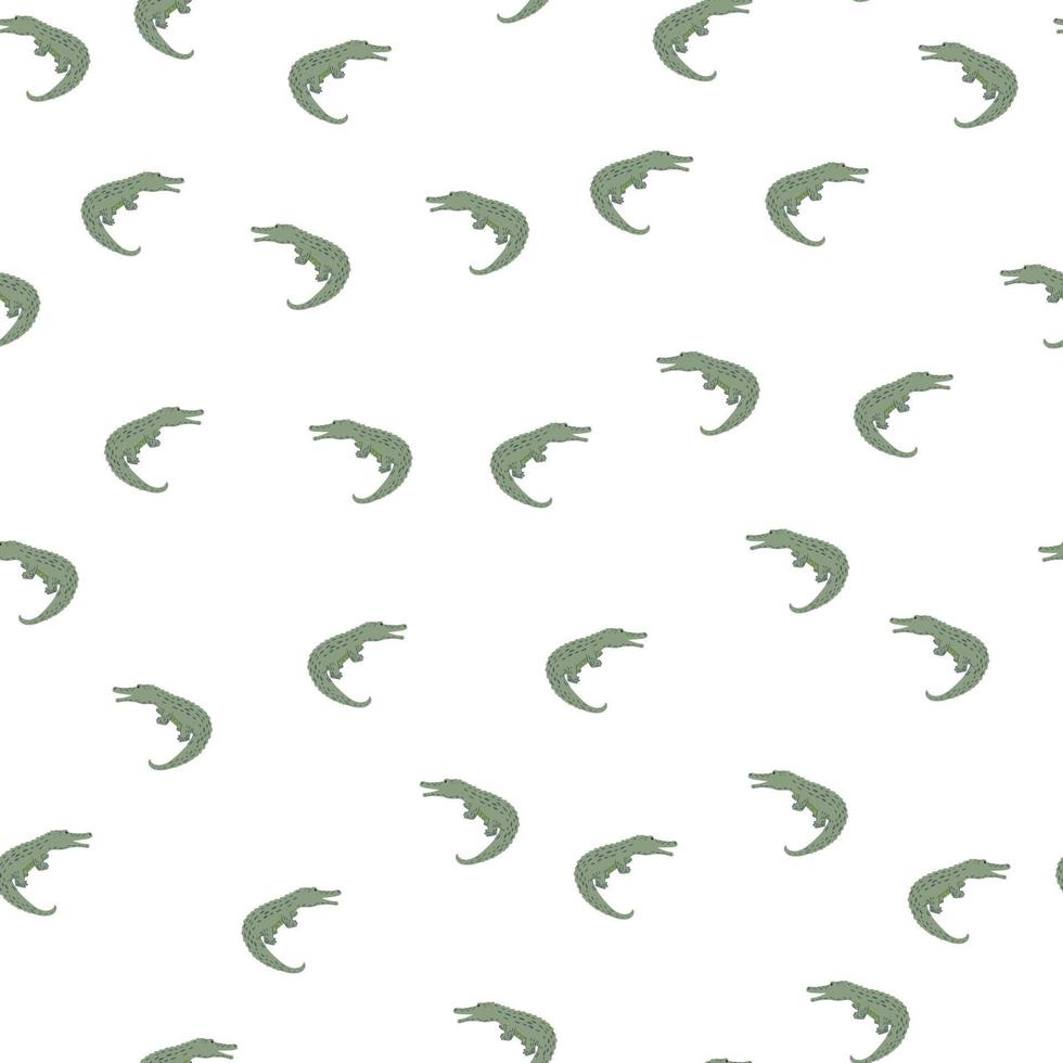 söta krokodiler seamless pattern.funny djur bakgrund. vektor