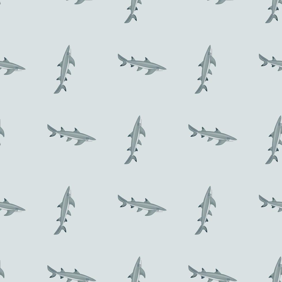 zitronenhai nahtloses muster im skandinavischen stil. Meerestiere Hintergrund. vektorillustration für kinder lustiges textil. vektor