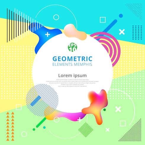 Abstrakt Geometriska element memphis stilar trendiga. Modern design affisch, omslag, kort vektor