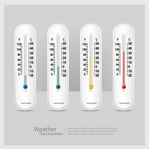 Väder termometer isolerad vektor illustration