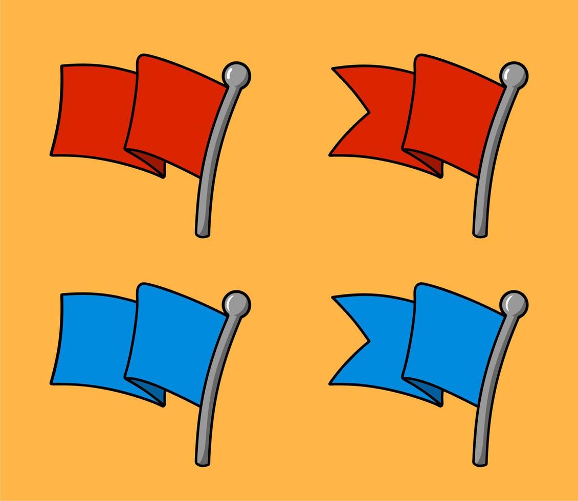 flaggor vektor illustration. uppsättning ritningsflaggor.