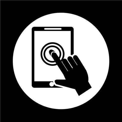 Smartphone-Touchscreen-Symbol vektor