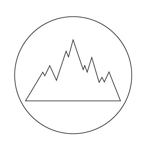 Berge-Symbol vektor