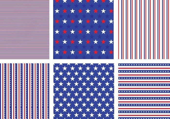 USA Stjärnor och Stripes Mönster Vector Pack