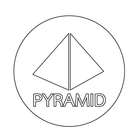 Pyramide-Symbol vektor