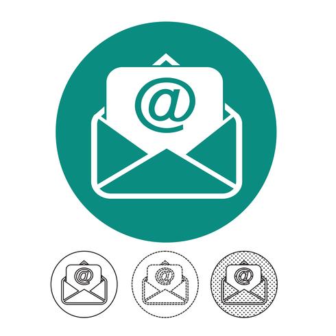 E-Mail und Mail-Symbol Vektor