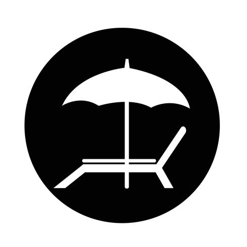 strand stol icon vektor