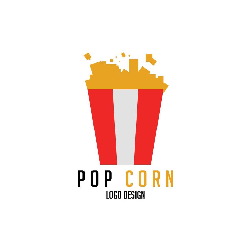 Popcorn-Logo-Design modernes Design vektor