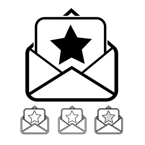 email och mail icon vector