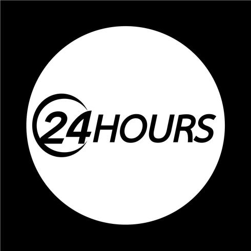 24 timmars ikon vektor