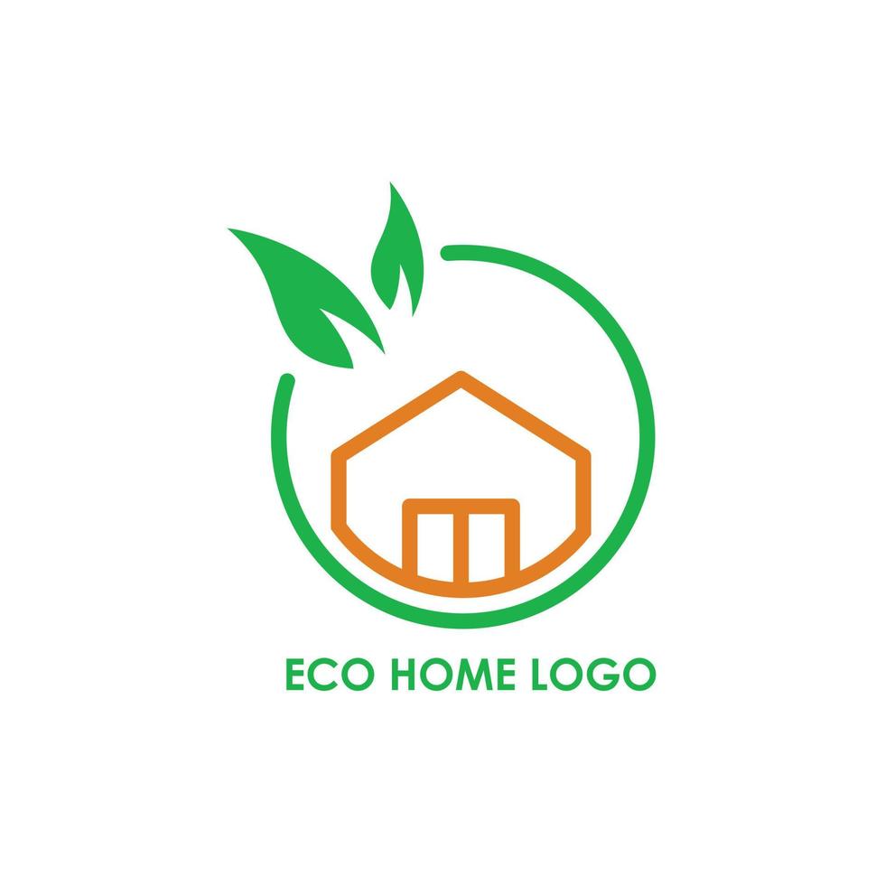 Eco Home Logo modernes Konzeptdesign vektor