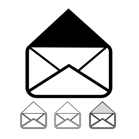 email och mail icon vector