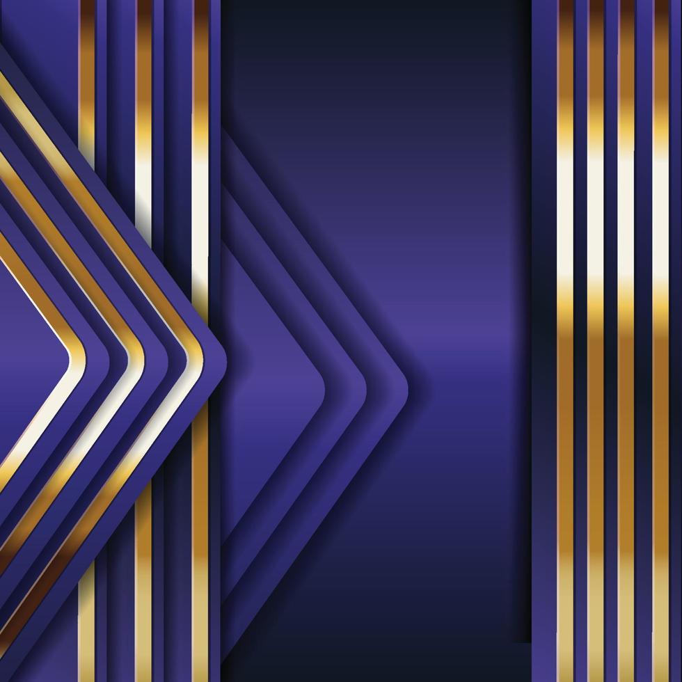 Vektorfarbe abstraktes geometrisches Banner mit goldenen Formen. vektor