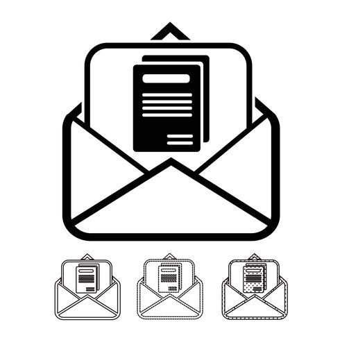 E-Mail und Mail-Symbol Vektor