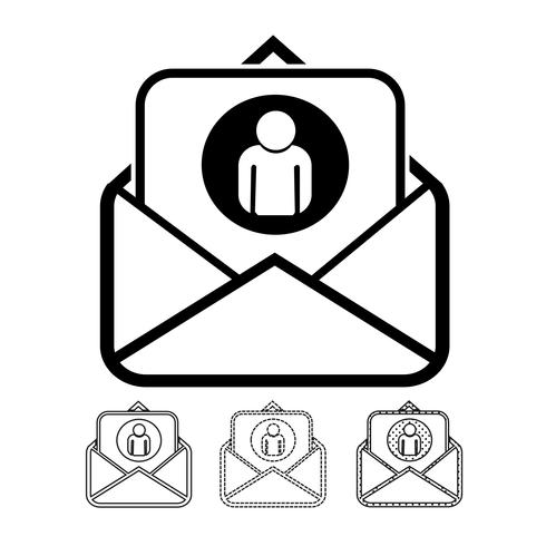 email och mail icon vector