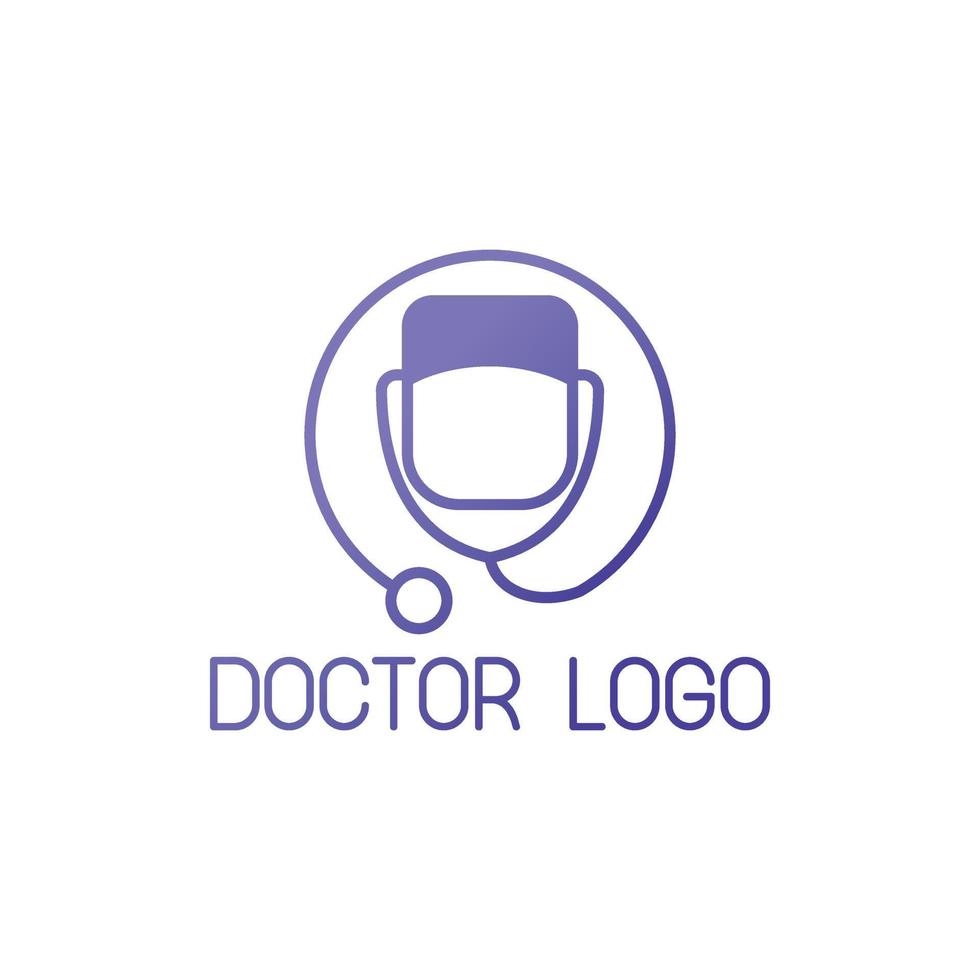 läkare logotyp hälsa modern konceptkonst vektor