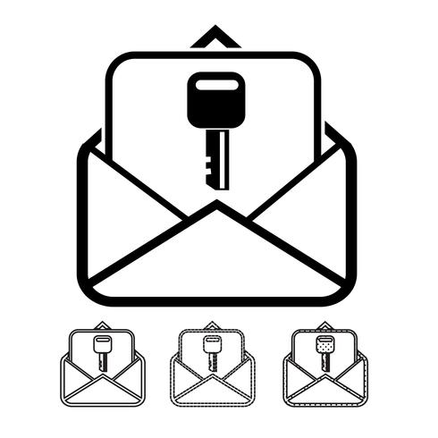 email och mail icon vector