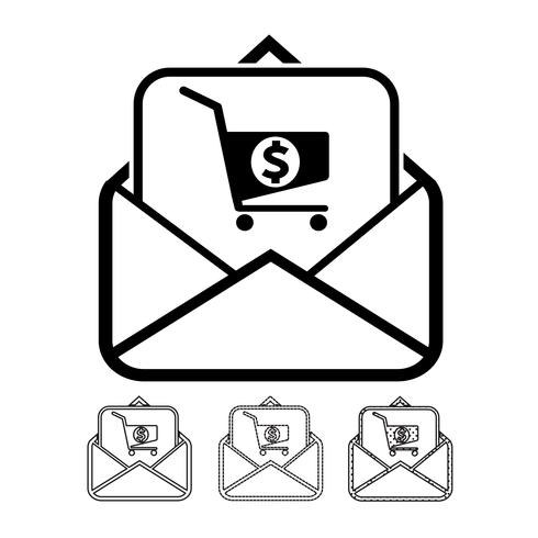 E-Mail und Mail-Symbol Vektor