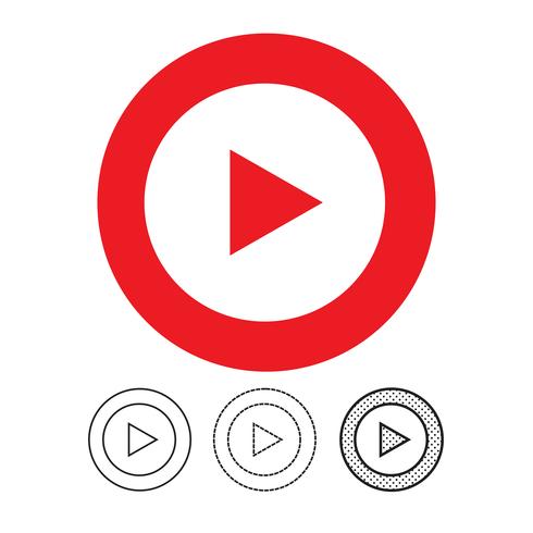 Video-Player-Schaltflächensymbol vektor