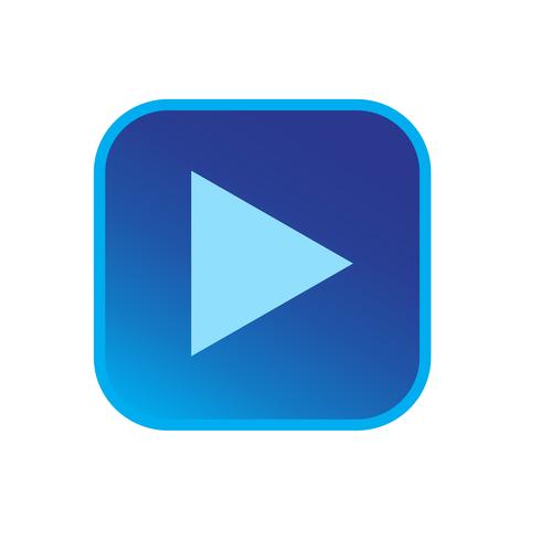 Video-Player-Schaltflächensymbol vektor