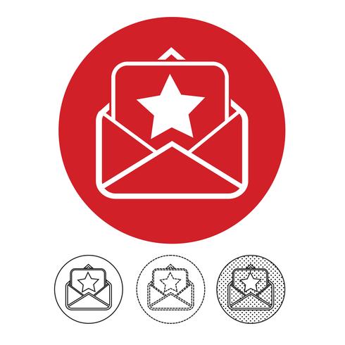 E-Mail und Mail-Symbol Vektor