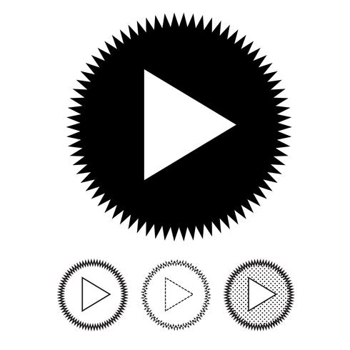 Video-Player-Schaltflächensymbol vektor