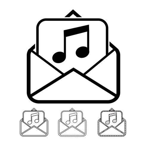 email och mail icon vector