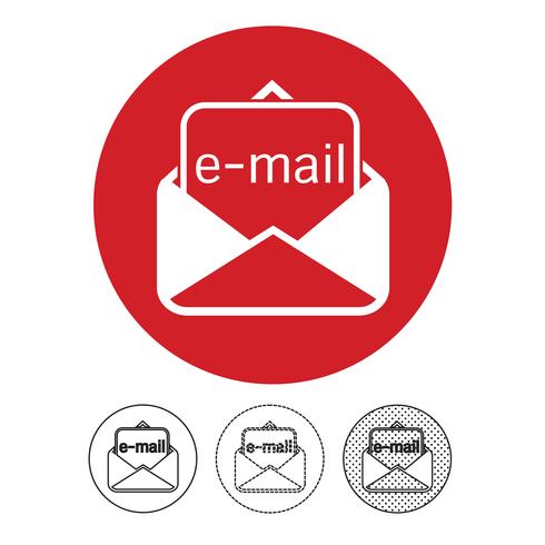 email och mail icon vector