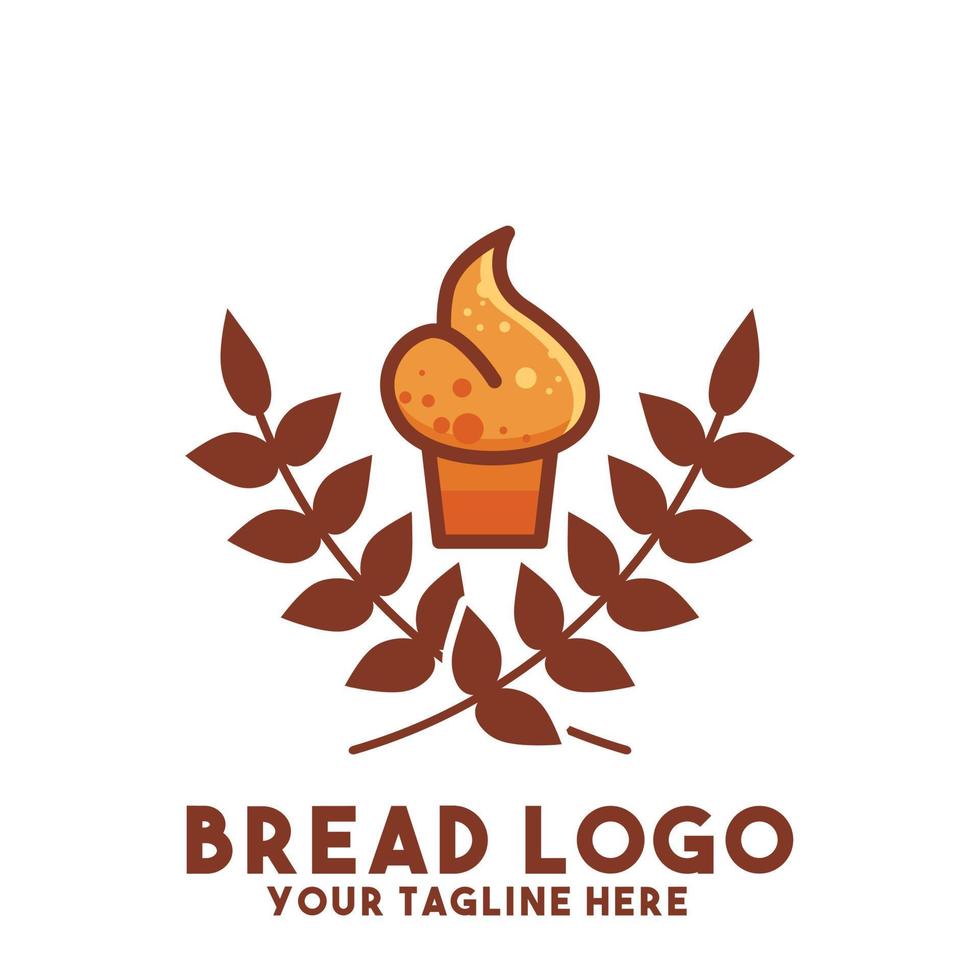 bröd logotyp modern konceptdesign vektor