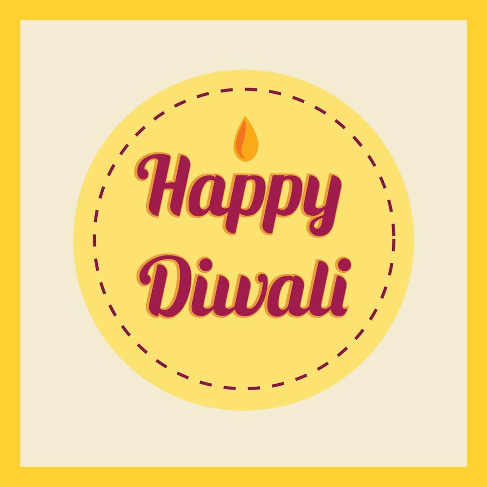 Happy Diwali Luxus-Grußkarten-Set. Indien Festival of Lights Urlaubseinladungen Vorlagensammlung mit handgezeichneten Schriftzügen und goldenen Diya-Lampen. Vektor-Illustration. vektor