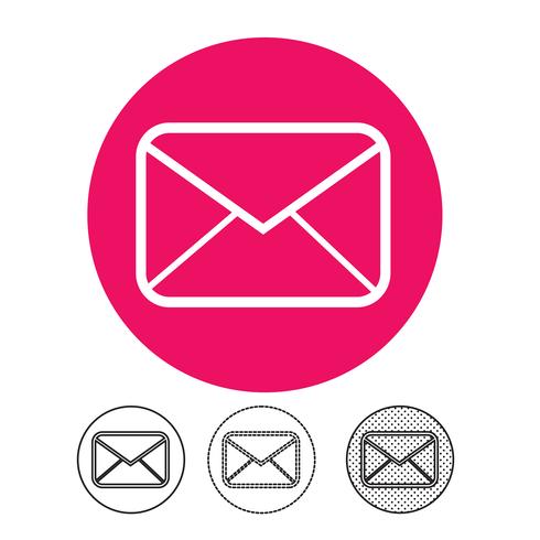 email och mail icon vector