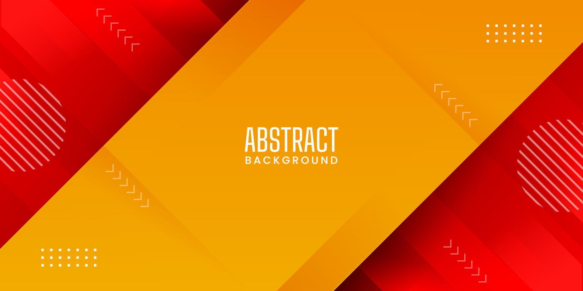 abstraktes geometrisches Muster Hintergrunddesign mit Rot und Gelb zur Verwendung in Präsentationen, Bannern, Postern, Websites, Broschüren vektor