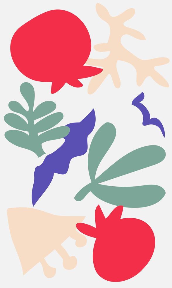 växter abstrakt affisch vektor