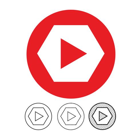 Video-Player-Schaltflächensymbol vektor