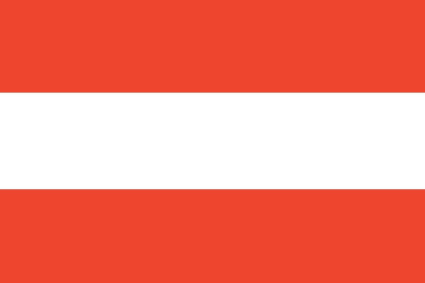 österrikiska flaggan. officiella färger och proportioner. österrikiska flaggan. vektor