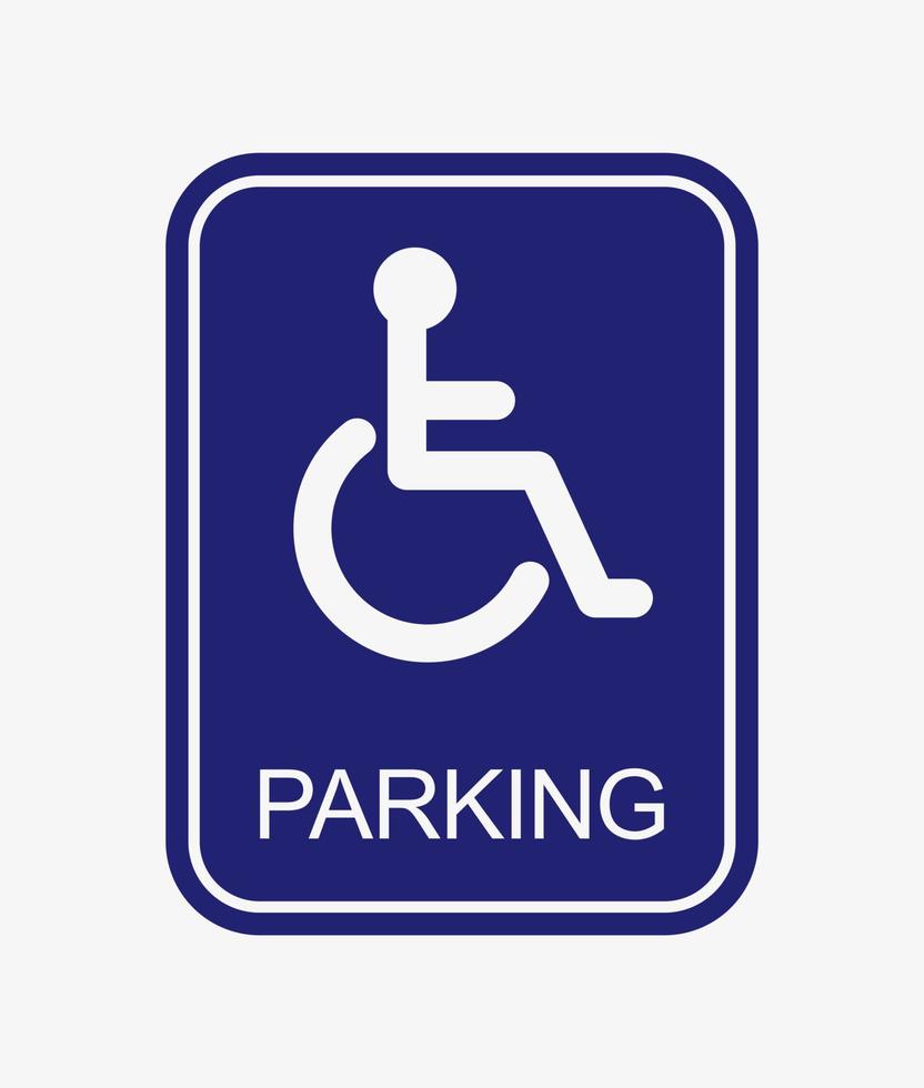 Parkplatz für Behinderte. Vektor-Illustration. Handicap-Symbol vektor