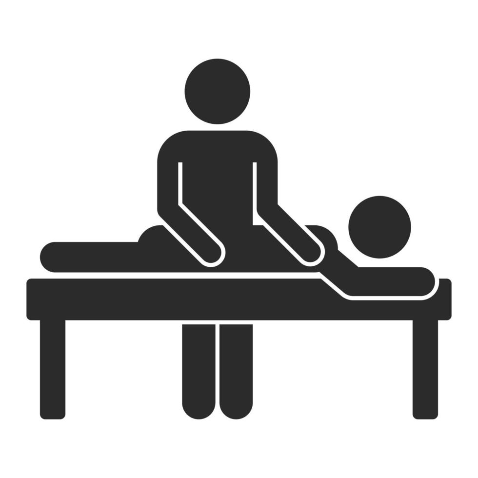 massage ikon. vektor illustration isolerad på vit bakgrund.