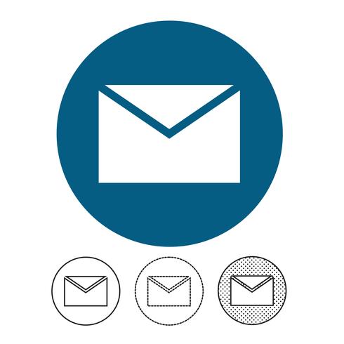 email och mail icon vector