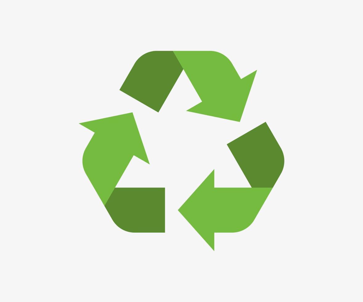grön återvinna ikon vektor. eko återvinning vektor