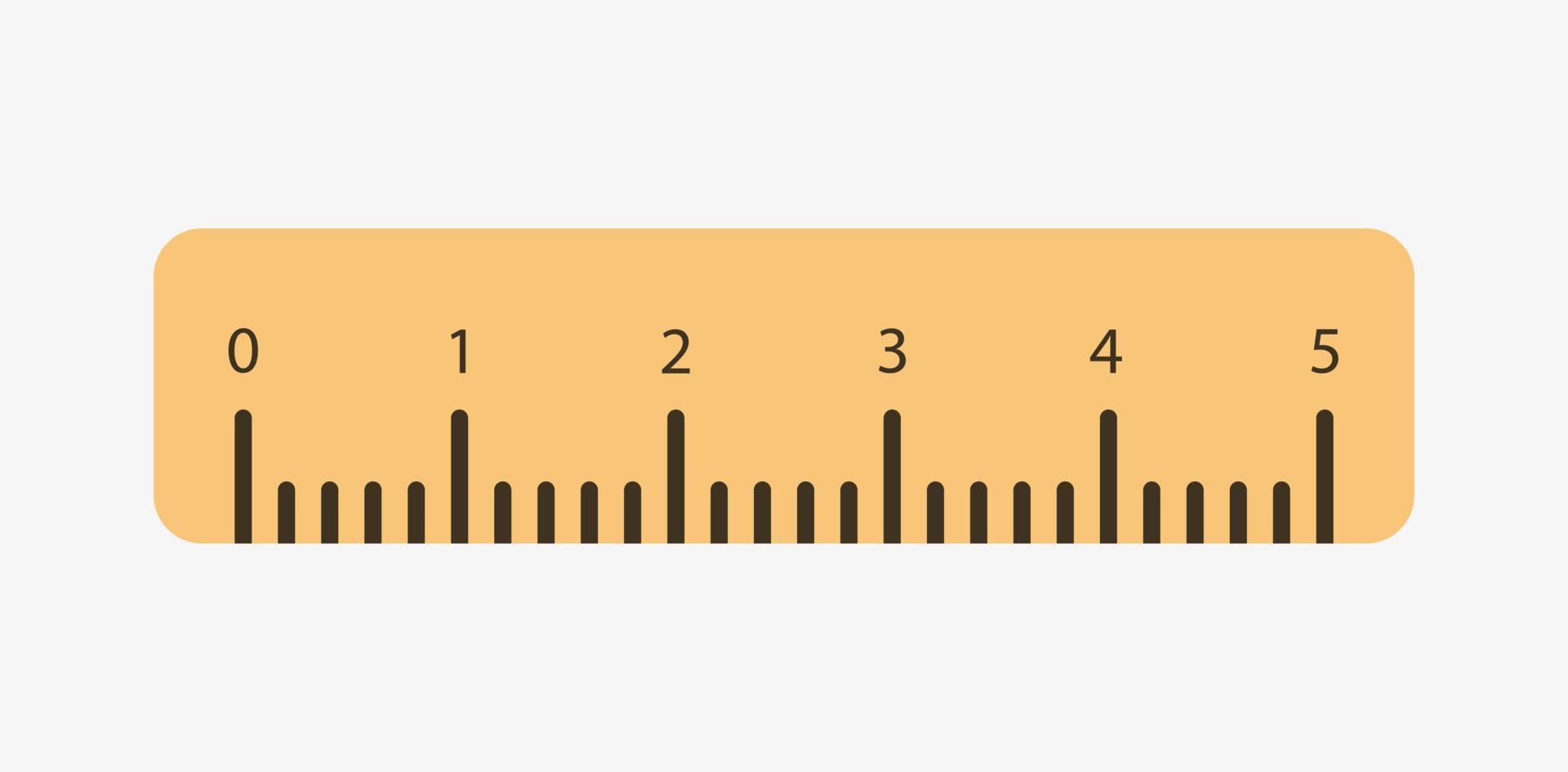 Vektorlinealillustration lokalisiert auf weißem Hintergrund. Holzlineal-Symbol. vektor