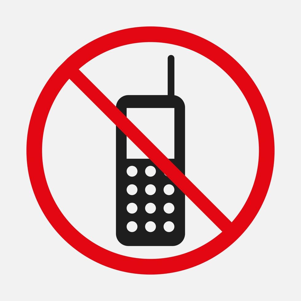 Telefon nicht erlaubtes Vektorsymbol isoliert auf weißem Hintergrund. kein Telefonzeichen vektor